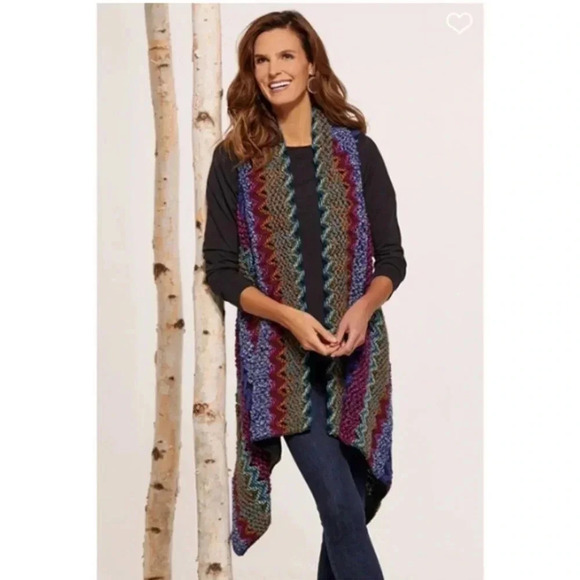 Soft Surroundings Taylor Textured Sweater Vest Topper One Size - Picture 10 of 11